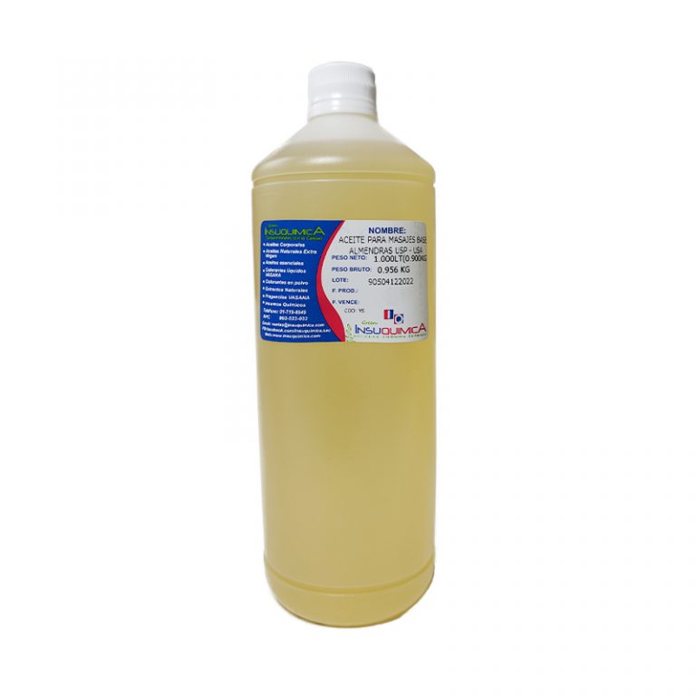 ACEITE PARA MASAJES BASE ALMENDRAS USP USA Frasco X 1 Lt Tienda