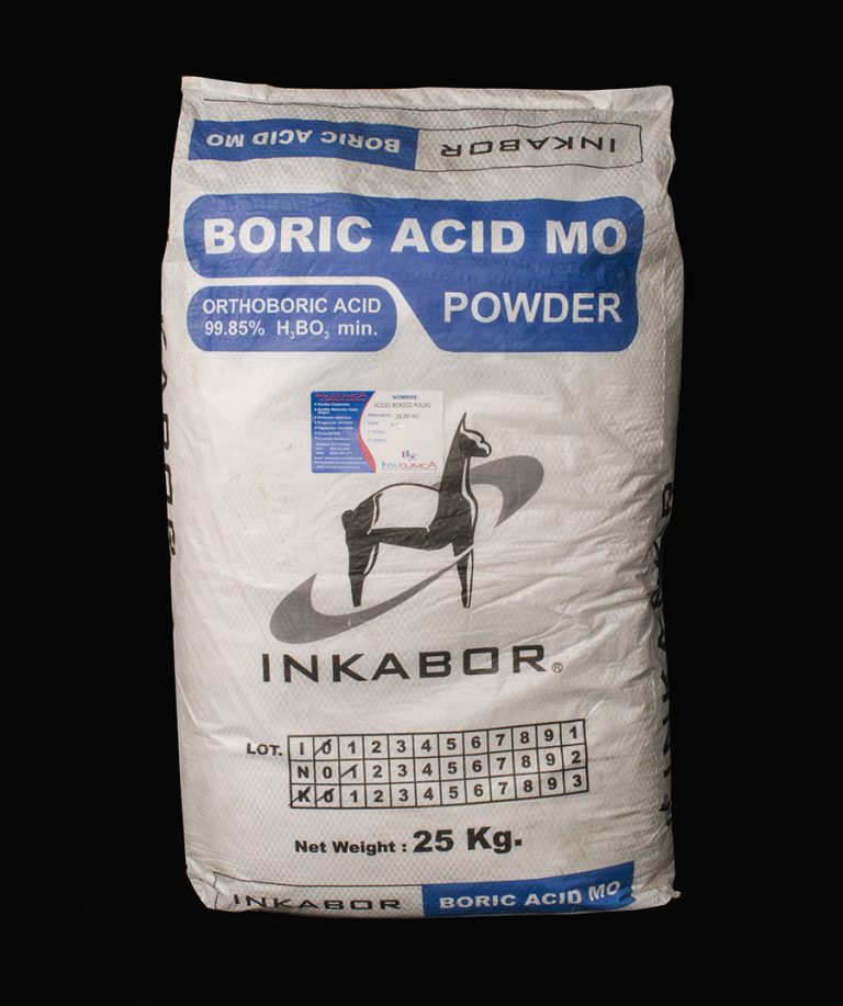 ÁCIDO BÓRICO EN POLVO USP – INKABOR – NACIONAL – Bolsa X 25 Kg ...