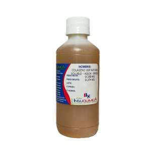 Frasco de Colágeno USP Natural Soluble, en fondo blanco, mostrando su aplicación cosmética para mejorar la piel y el cabello.