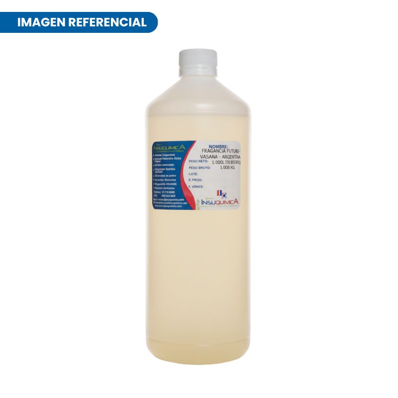 FRAGANCIA FUTURE – VASANA_ 1 LT frasco de 1 lt de la fragancia future de la marca vasana para formulaciones de productos de limpieza
