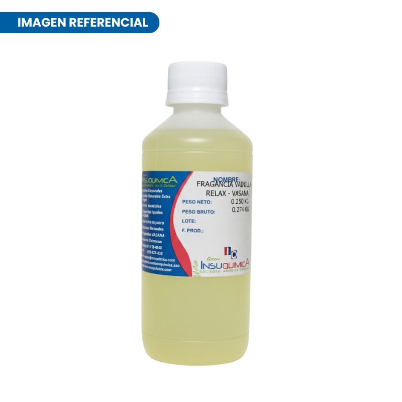 FRAGANCIA VAINILLA RELAX – VASANA – ARGENTINA – Frasco x 0.250 Lt. Frasco de 0.250 lt de la fragancia vainilla relax de la marca Vasana
