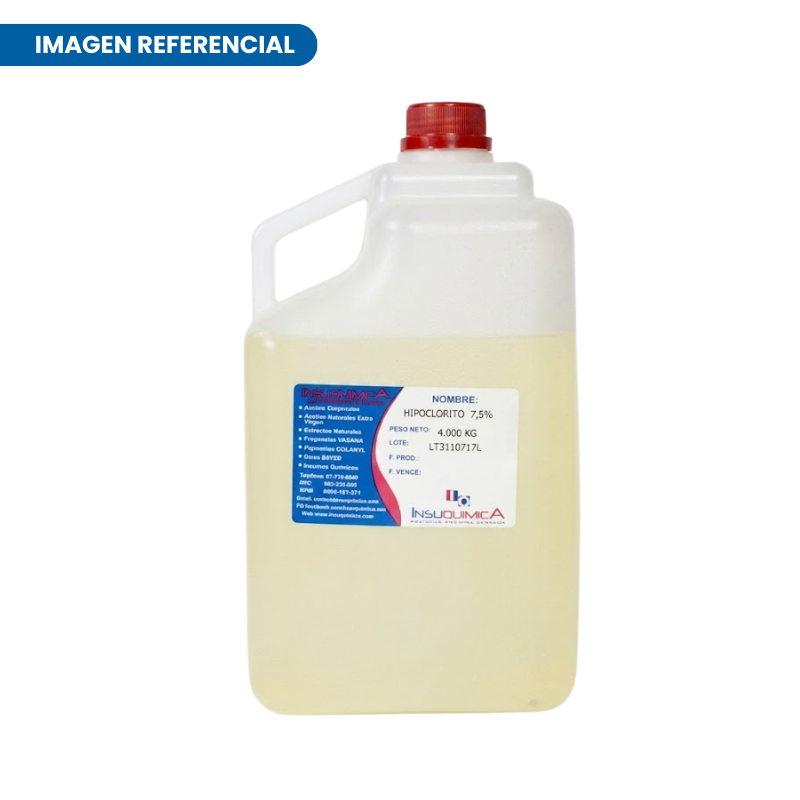 HIPOCLORITO DE SODIO 7,5_ – Galón x 4 Kg.