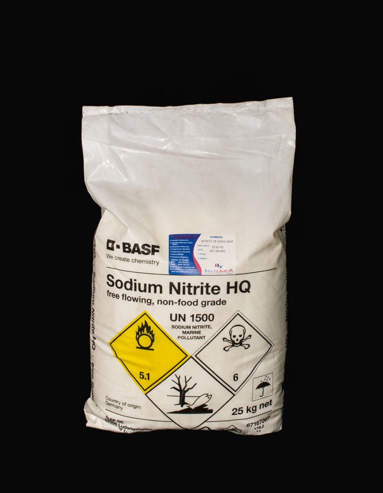 NITRITO DE SODIO BASF ALEMANIA Bolsa x 25 Kg. Tienda Online Insuquimica SAC