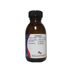 Frasco de vidrio ámbar de 0.100 kg de nano dmae efecto tensor en la piel