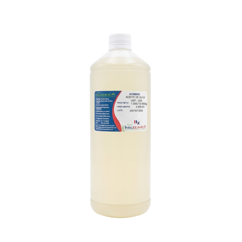 ACEITE DE OLIVA USP – USA – Frasco x 1 Lt. Aceite de oliva USP - USA, fuente de vitamina E y antioxidantes, protección contra radicales libres, beneficios para la piel, cabello y uñas.