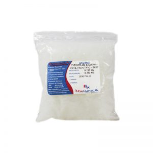 Bolsa de 0.250 kg de esperma de ballena - cetil palmitato USP sobre fondo blanco.