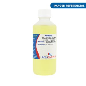 Frasco de 0.250 lt de la fragancia Camu Camu con aroma exótico de la marca emsa de españa en fondo blanco – Green Insuquimica