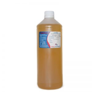 Aceite de salvado de arroz USP, utilizado en cosmética para reparar arrugas y signos de envejecimiento, contiene vitamina E, antioxidantes y filtros UVB y UVA naturales.