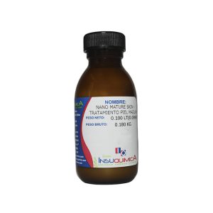 Frasco de vidrio ámbar de 0.100 lt de nanosomado Nano mature skin tratamiento piel madura