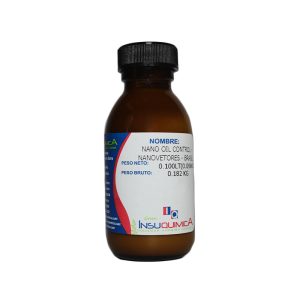 Frasco de vidrio ámbar de 0.1000 lt del nanosomado Nano Oil Control