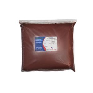 Bolsa de colorante color durazno IQ 512 food grade de 1 kg en fondo blanco