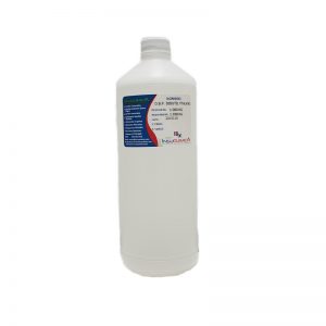 Frasco de 1 Kg de D.B.P. Dibutilftalato, un plastificante utilizado en la elaboración de esmaltes para uñas, perfumes, aerosoles y antiespumantes.