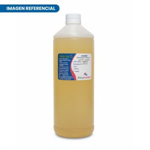 Frasco de 1 litro de la fragancia fresa al aceite de la marca vasana en fondo blanco